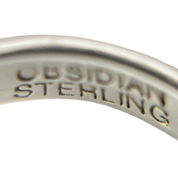 Sterling Silver Blue Obsidian Druzy Size 7 Ring Adjustable 925 Colorful Sparkle - Picture 6 of 6